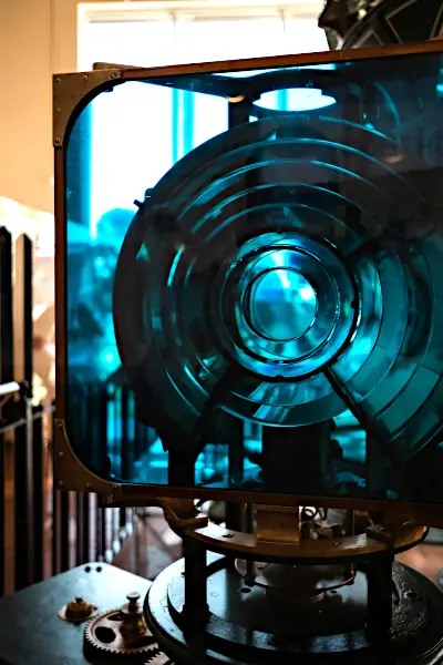 Fresnel lens inside a lighthouse