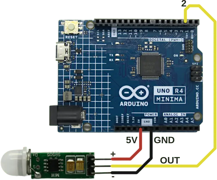 SR505 Arduino Wiring Diagram