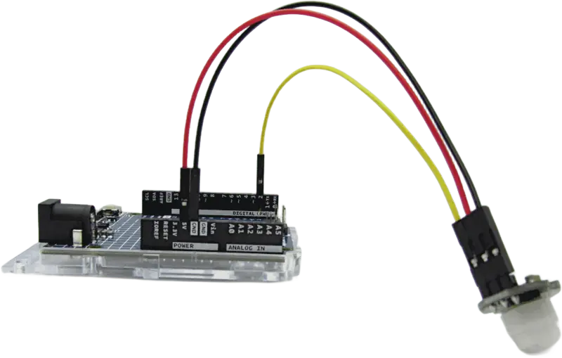 SR602 sensor wired to an Arduino Uno R4