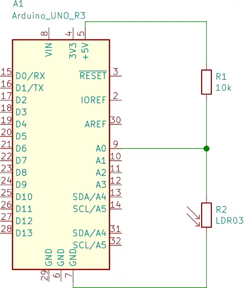 Arduino LDR circuit diagram