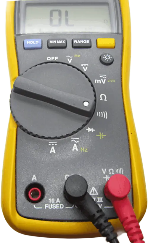 Fluke 115 multimeter continuity test setting