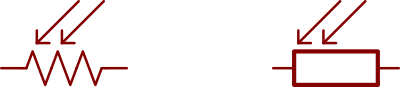 Light dependent resistor circuit symbol