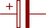 Polarized capacitor symbol IEC