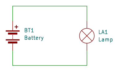 How to Read Circuit Diagrams: Very Simple Lamp and Battery Schematic