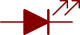 LED symbol used in electronic circuit diagrams