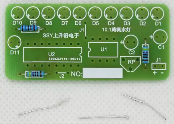 Resistors Soldered to PCB and Resistor Leg Off-cuts