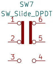 DPDT slide switch schematic symbol example