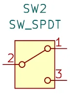 The symbol for SPDT types of switches shows that they connect a common terminal between one of two contacts